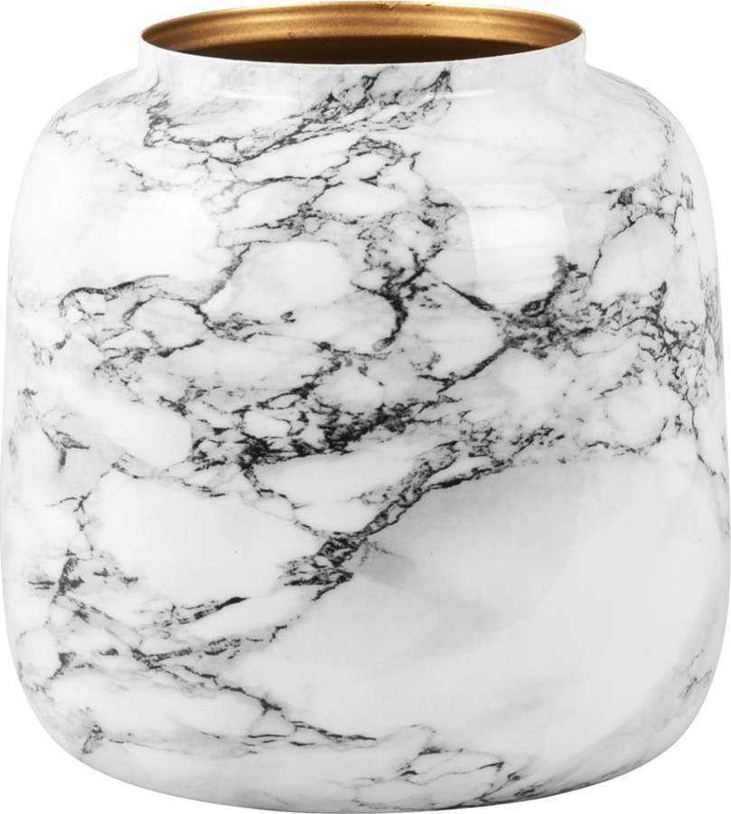 Bílo-černá železná váza PT LIVING Marble