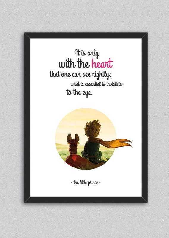 Obraz North Carolina Scandinavian Home Decors Little Prince Quote V1