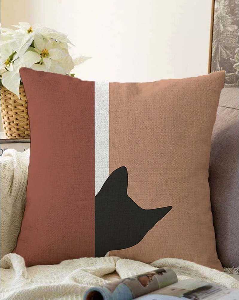 Povlak na polštář s příměsí bavlny Minimalist Cushion Covers Kitten