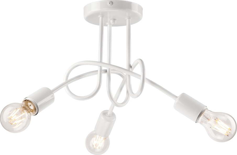 Bílé závěsné svítidlo pro 3 žárovky LAMKUR Camilla LAMKUR