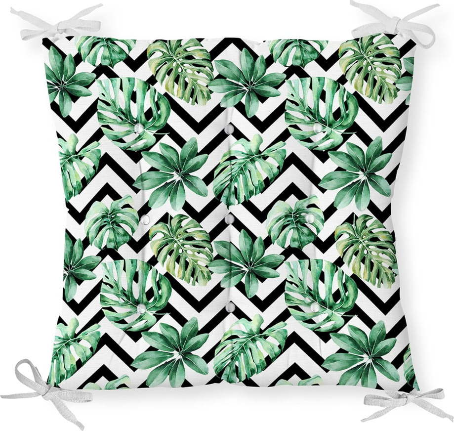 Podsedák s příměsí bavlny Minimalist Cushion Covers Palm Leaves