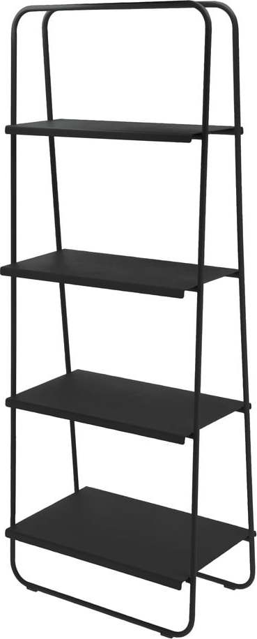 Černý kovový regál 30x141 cm A-Bookshelf – Zone Zone