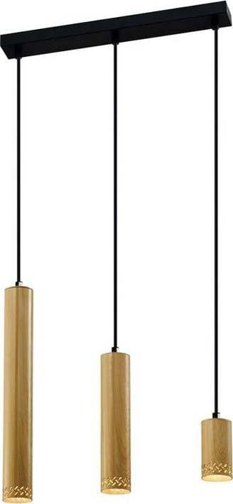 Závěsné svítidlo s kovovým stínidlem v černo-zlaté barvě 6x46 cm Tubo – Candellux Lighting Candellux Lighting