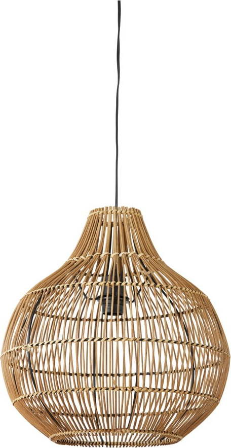 Hnědé stropní svítidlo s ratanovým stínidlem ø 40 cm Pacino – Light & Living Light & Living