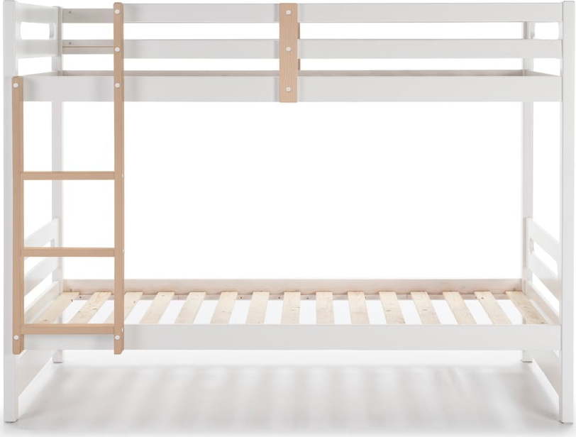 Bílá/přírodní patrová dětská postel 90x190 cm Sami – Marckeric Marckeric