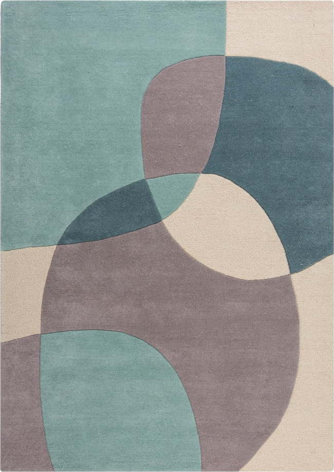 Modro-béžový vlněný koberec 170x120 cm Glow - Flair Rugs Flair Rugs