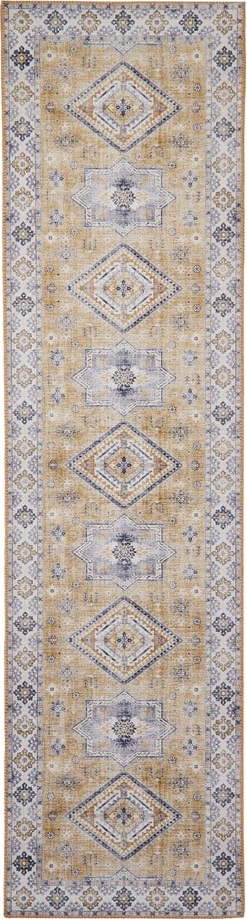 Šedý/béžový koberec běhoun 225x60 cm Topaz - Think Rugs Think Rugs