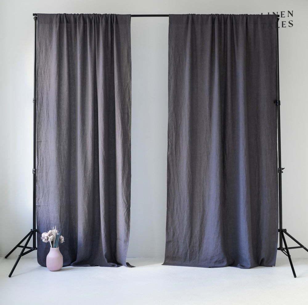 Tmavě šedý závěs 140x170 cm Night Time – Linen Tales Linen Tales