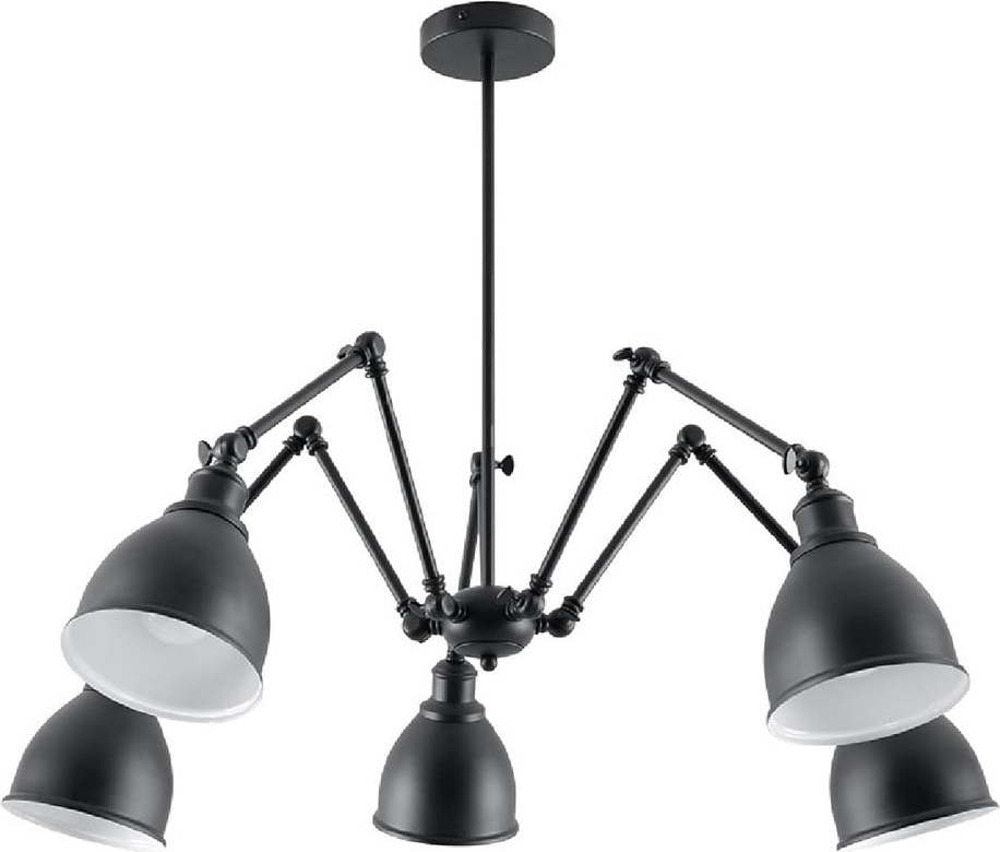 Černé závěsné svítidlo s kovovým stínidlem 70x70 cm Matilda Shade - Nice Lamps Nice Lamps