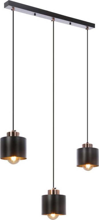 Černé kovové závěsné svítidlo 12x64 cm Olena – Candellux Lighting Candellux Lighting