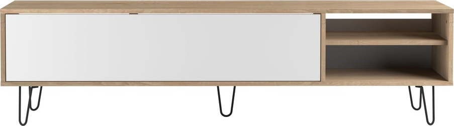 TV stolek v dekoru dubu v bílo-přírodní barvě 165x44 cm Aero – TemaHome TemaHome