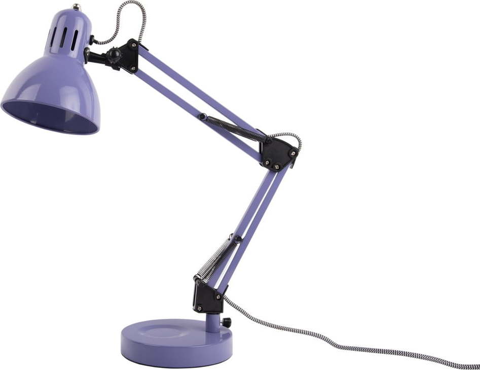 Fialová stolní lampa s kovovým stínidlem (výška 52 cm) Funky Hobby – Leitmotiv Leitmotiv