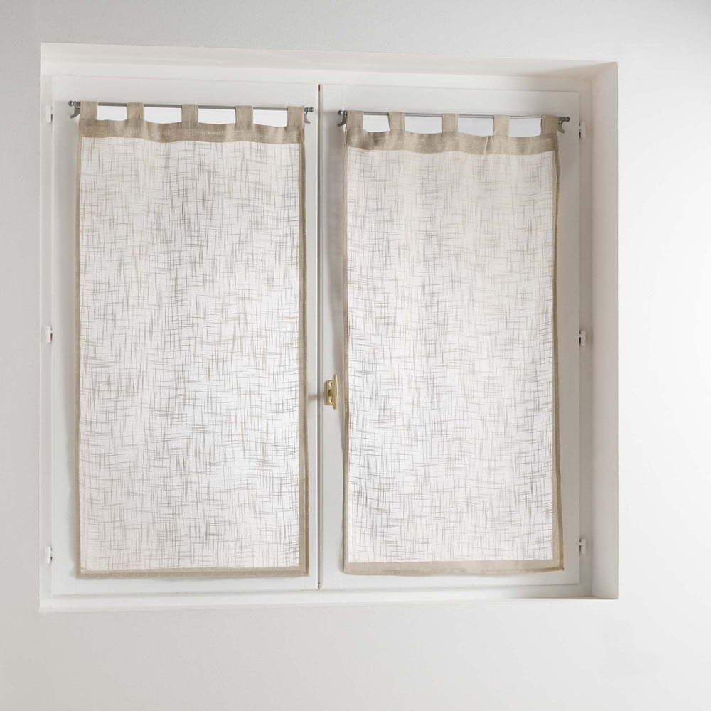 Hnědé záclony v sadě 2 ks 60x90 cm Haltona – douceur d'intérieur Douceur d intérieur