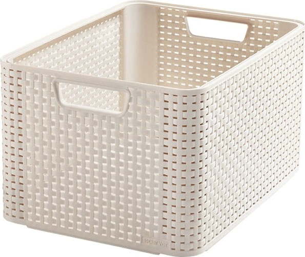 Krémový plastový úložný box 33x44x23 cm Style – Curver Curver