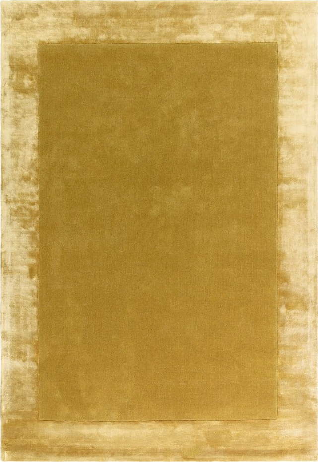 Okrově žlutý ručně tkaný koberec s příměsí vlny 80x150 cm Ascot – Asiatic Carpets Asiatic Carpets