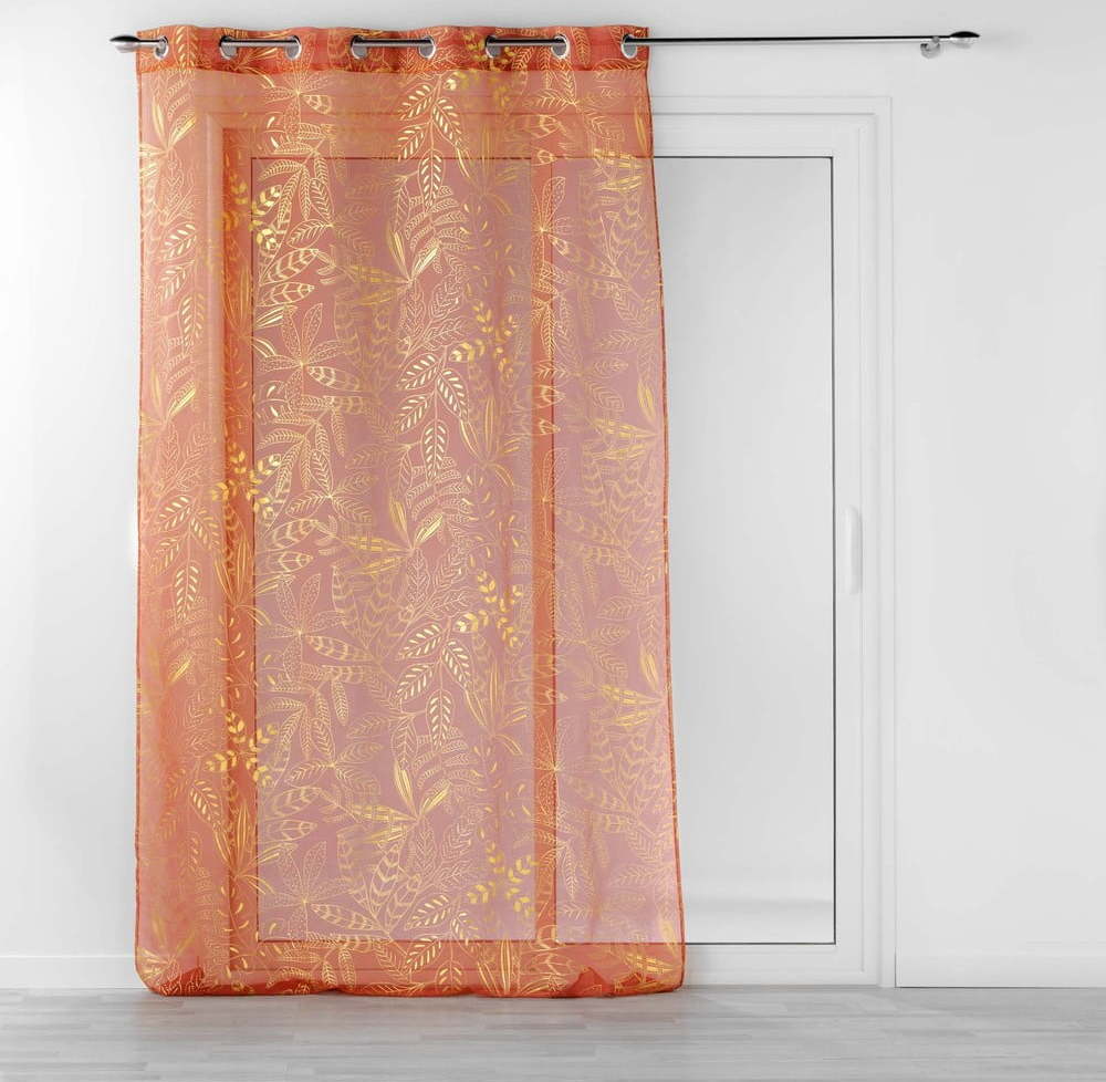 Oranžová voálová záclona 140x280 cm Belflor – douceur d'intérieur Douceur d intérieur