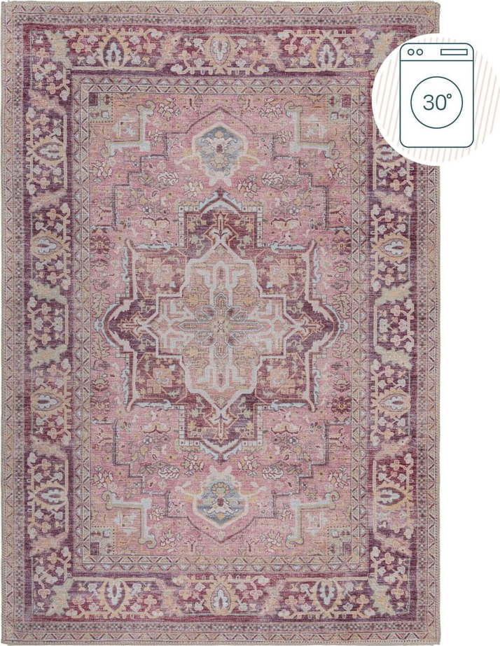 Světle červený pratelný koberec s příměsí recyklovaných vláken 160x230 cm Windsor – Flair Rugs Flair Rugs