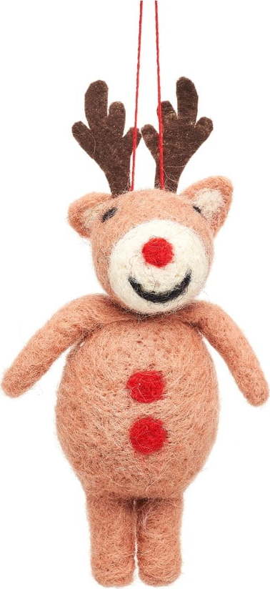 Vlněná vánoční ozdoba Rudolph – Sass & Belle Sass & Belle