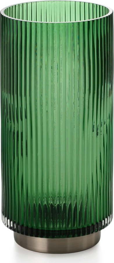 Zelená skleněná váza (výška 25