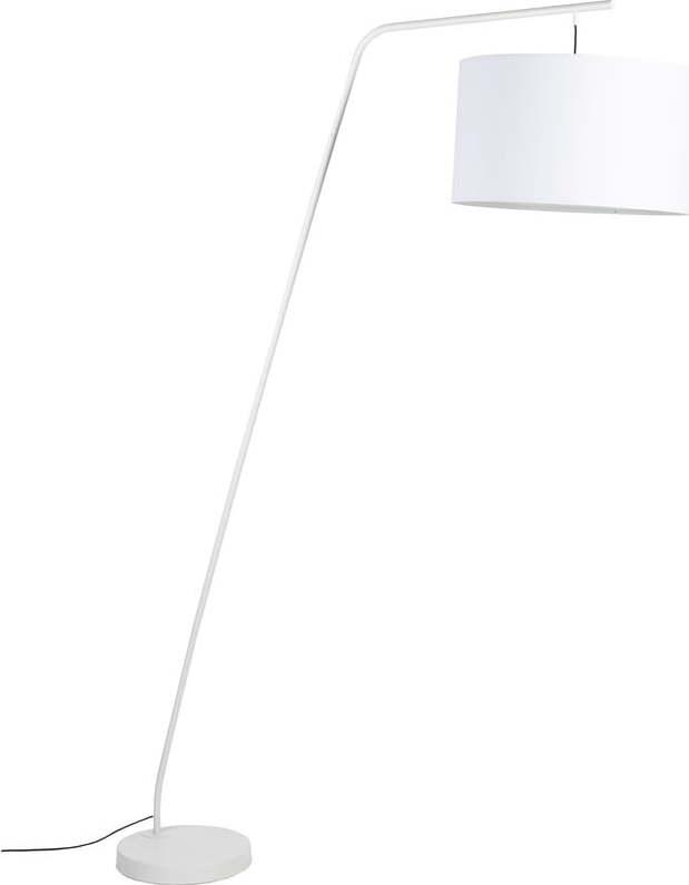 Bílá stojací lampa s textilním stínidlem (výška 220 cm) Martine – White Label White Label