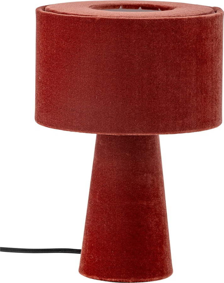 Červená stolní lampa s textilním stínidlem (výška 30 cm) Emmie – Bloomingville Bloomingville