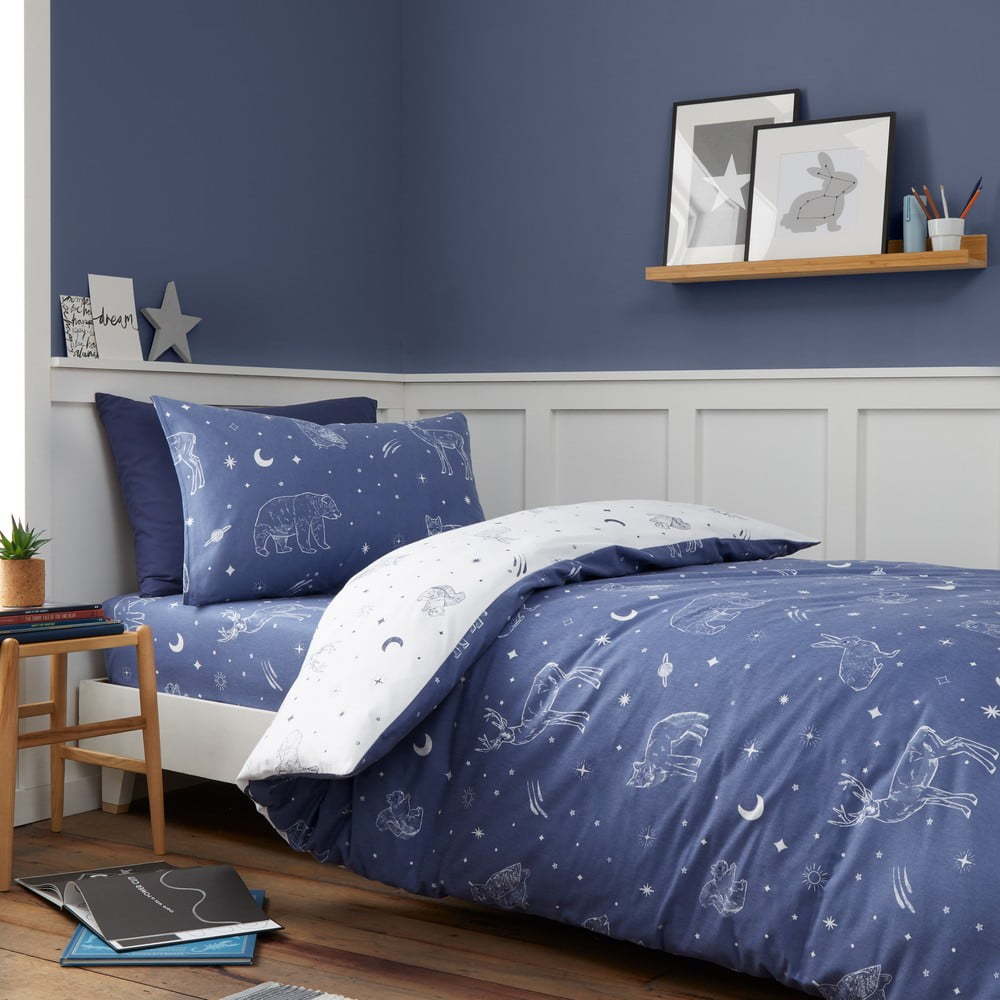 Flanelové dětské povlečení do postýlky 120x150 cm Starlight Animals – Bianca Bianca