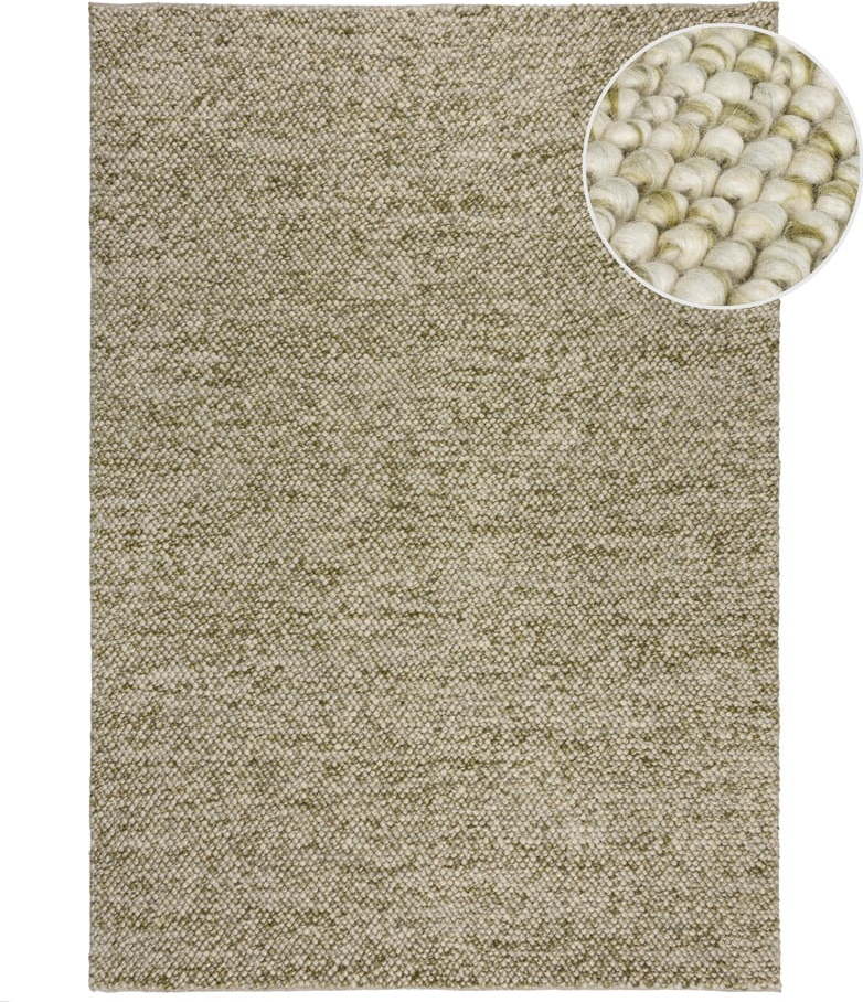 Khaki ručně tkaný koberec s příměsí vlny 120x170 cm Minerals – Flair Rugs Flair Rugs