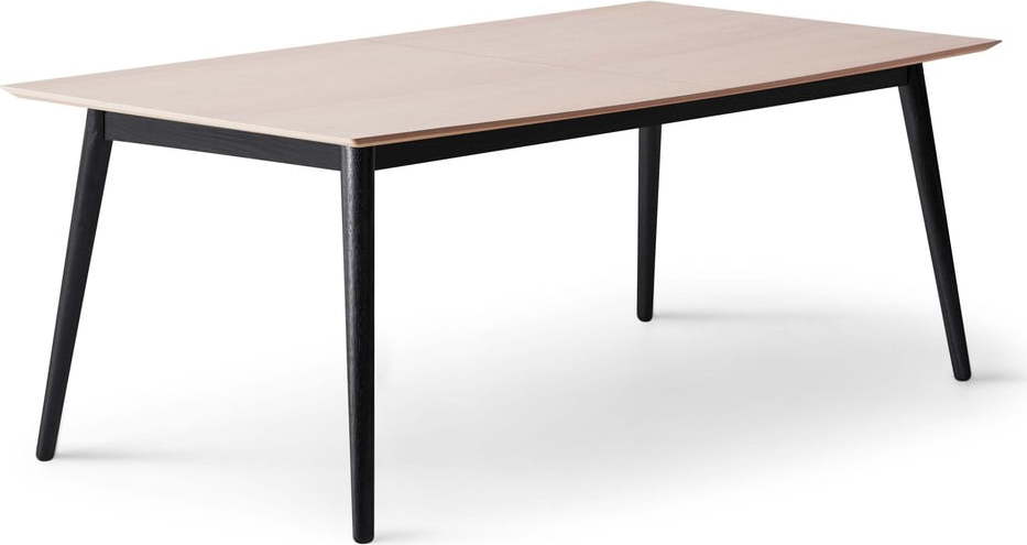 Rozkládací jídelní stůl s deskou v dubovém dekoru v černo-přírodní barvě 100x210 cm Meza – Hammel Furniture Hammel Furniture