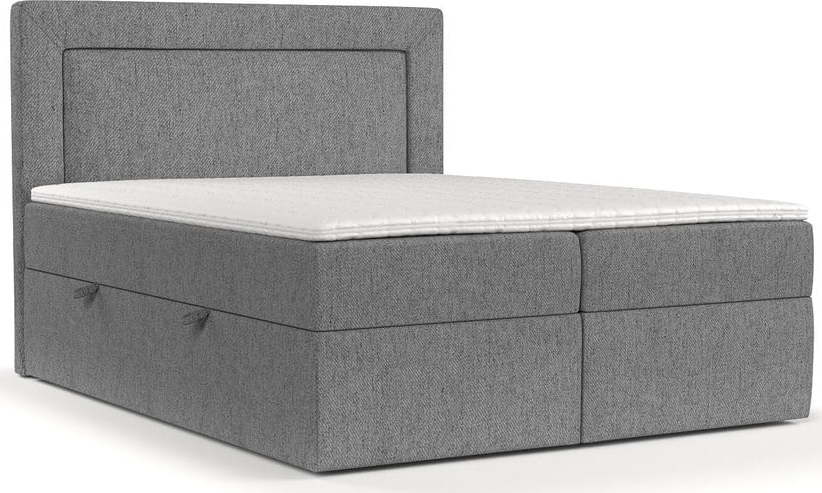 Šedá boxspring postel s úložným prostorem 160x200 cm Imagine – Maison de Rêve Maison de Reve