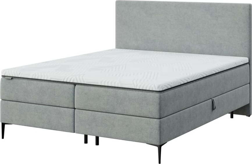 Šedá boxspring postel s úložným prostorem 180x200 cm Bufo – MESONICA MESONICA