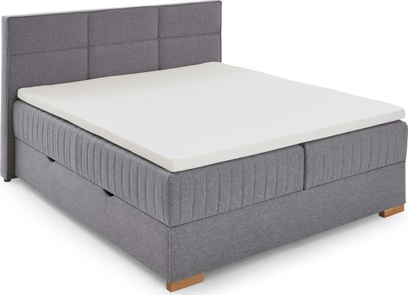 Šedá boxspring postel s úložným prostorem 180x200 cm Tambo – Meise Möbel Meise Möbel