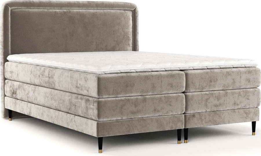 Světle hnědá boxspring postel 160x200 cm Dove – Maison de Rêve Maison de Reve