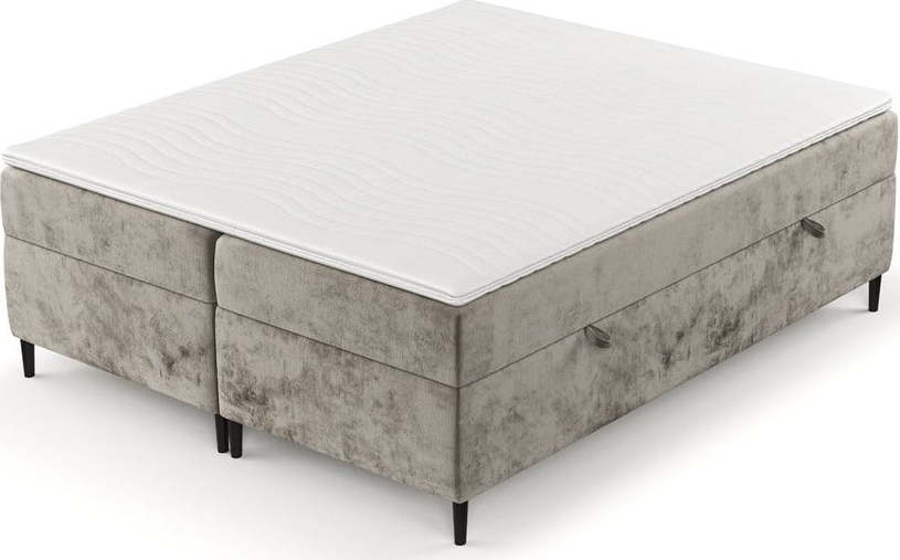 Světle hnědá boxspring postel s úložným prostorem 160x200 cm Araya – Maison de Rêve Maison de Reve