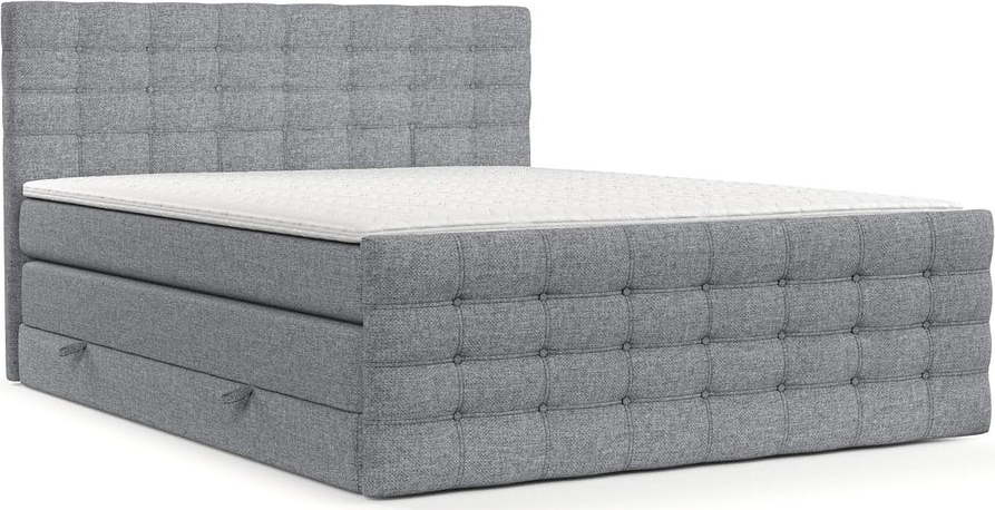 Šedá boxspring postel s úložným prostorem 160x200 cm Blend – Maison de Rêve Maison de Reve