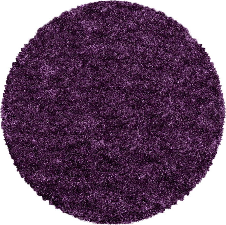 Tmavě fialový kulatý koberec ø 80 cm Fluffy – Ayyildiz Carpets Ayyildiz Carpets