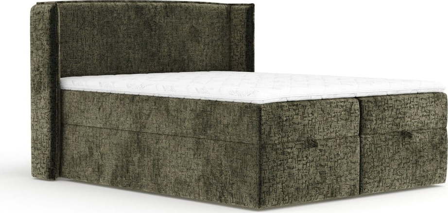 Tmavě zelená boxspring postel s úložným prostorem 180x200 cm Passion – Maison de Rêve Maison de Reve